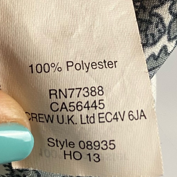 J.Crew Top Blouse Short Sleeve Geometric Pattern Size 2 - Picture 12 of 12